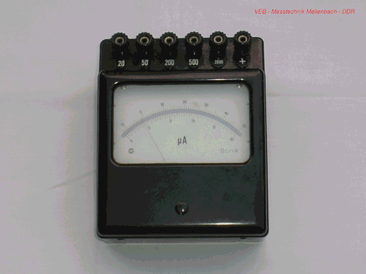 Bild 235 -  VEB Messtechnik Mellenbach DDR - Labor - yAmp. Meter Gleichstrom.  Fertigungsjahr 1960
