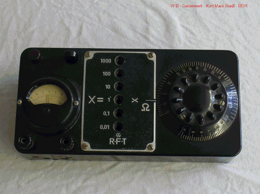 Bild 108 - VEB Gerätewerk - Karl - Marx - Stadt - Schleifendraht - Messbrücke - Wheatstone.  Fertigungsjahr 1956