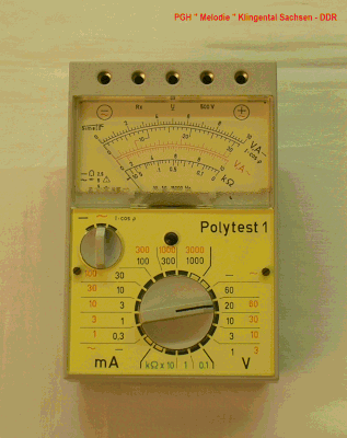 Bild 452 - PGH " Meleodie " Klingental - DDR - Multimeter Polytest 1 - Fertigungsjahr 1979
