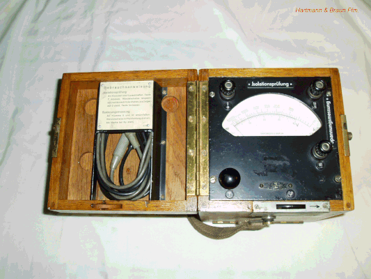 Bild 40 - Hartmann & Braun Isolationsmessgerät - IKb / FI.  Fertigungsjahr 1942