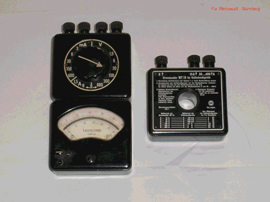 Bild 316 - Metrawatt  Multimeter - Tavocord TC 1000.  mit Stromwandler WT 15 - Fertigungsjahr 1949