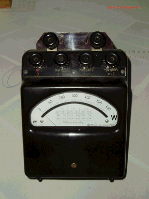 Bild 79 - Hartmann & Braun Wattmeter - Leistung bis 600 Watt.  Fertigungsjahr 1965