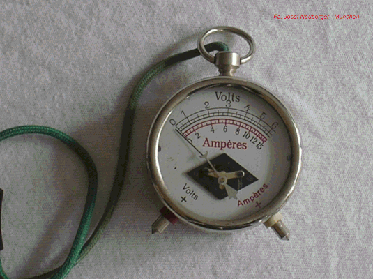 Bild 93 - Neuberger  Taschen - Multimeter - Gleichstrom.  Fertigungsjahr 1910
