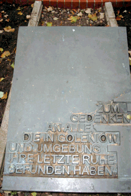 Gollnow Park Gedenktafel