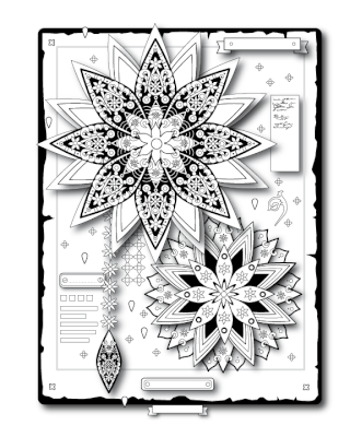 Mandala - Malbuch Farbenzeit - Vektorgrafik - Illustrationen Doris Maria Weigl / Malbuch