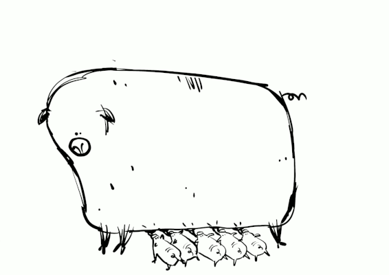 Sind das meine Schweinchen? Computer-Illustration, 2019