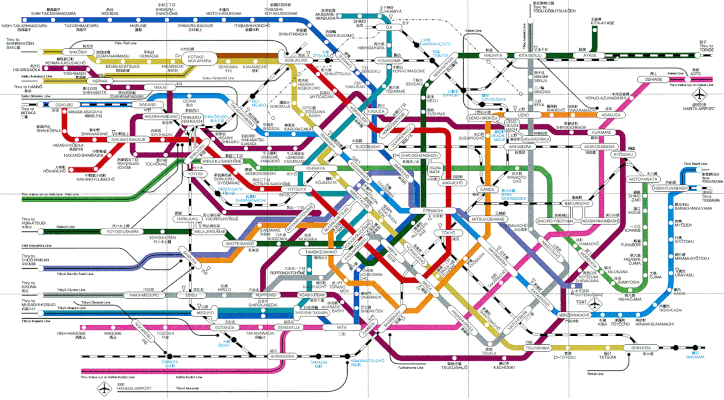 Plan du métro à Tokyo
