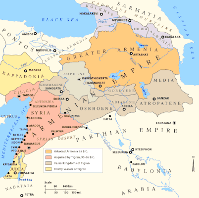 Il regno d'Armenia tra il 95 ed il 66 a.C.