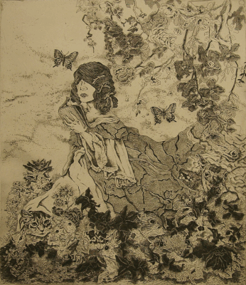    Greed of posutomani /etching/35×30cm/2009