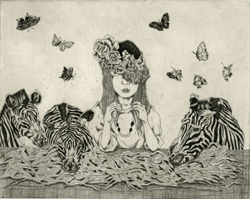 I can't eat /etching/18×22.5cm/2012