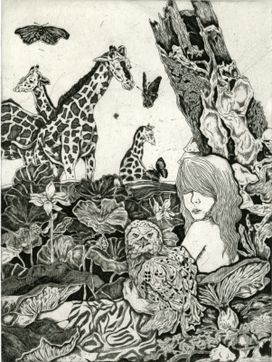 A secret forest Ⅱ/etching/21×29cm/ 2012