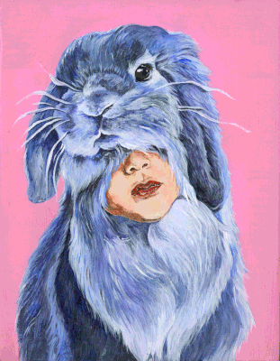 Bunny Girl/acrylic paint/18×14cm/2013/ Private collection
