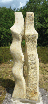 >BEGEGNUNG<, Von Kunst zu Kunst, 2013, Scheeßel / Vareler Heide, Elbsandstein, H 200cm