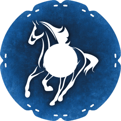 0984 Pferdekopf blau