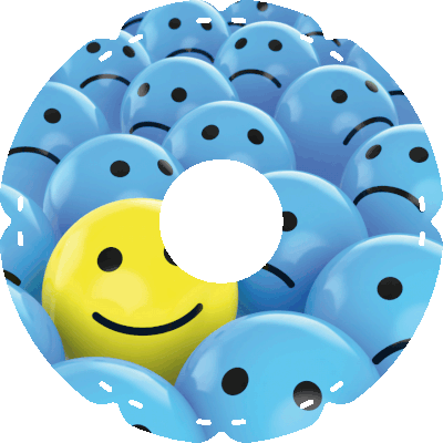 0739 Smiley gelb