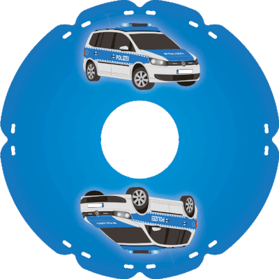 0986 Polizeiauto blau