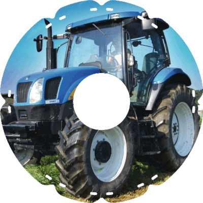 0513 Traktor blau