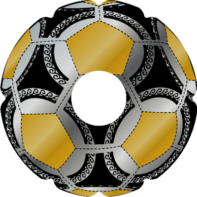 1118 Fußball gold - silber