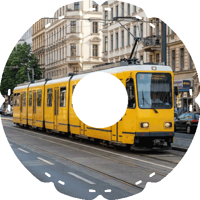 2067 Straßenbahn gelb