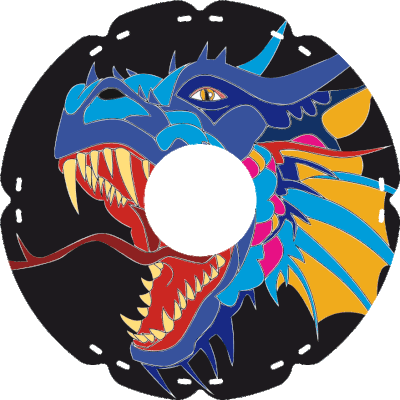 0691 Drache blau