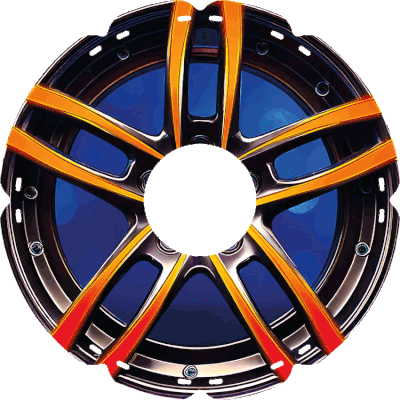 2032 Felge gold blau