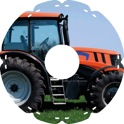 1744 Traktor orange