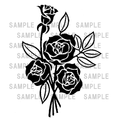 バラのイラスト 東京都渋谷区にある石材彫刻 墓石工事の専門業者です