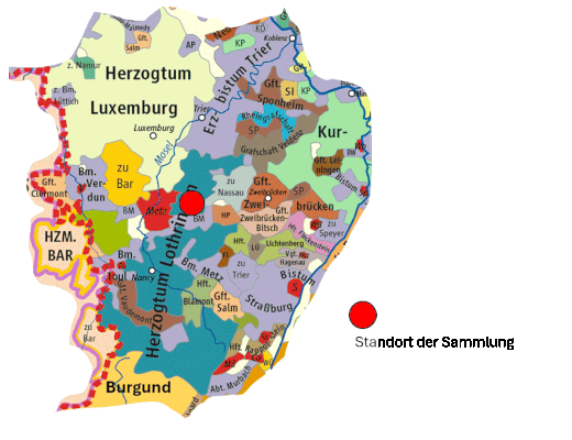 Sammlungsgebiet und Sammlungsstandort