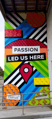 35' x16' Giant Mural Fort Worth Texas Clarus Glassboards
