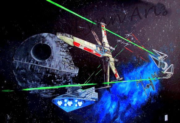 Star Wars Mural DFW Dallas Force Awakens