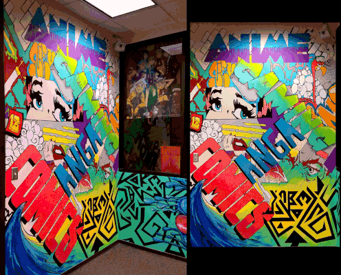 Graffiti Mural City of Burleson Library Texas