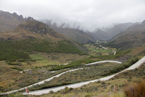 typische Strassenführung in Ecuador