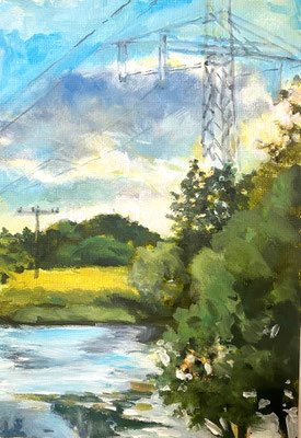 Landschaft auf meinem täglichen Weg ins Atelier.