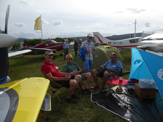 Camping under the wing
