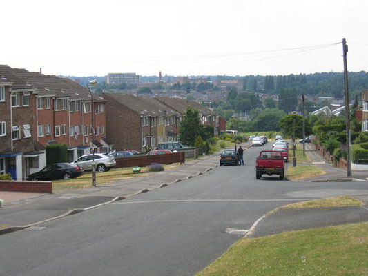 View from the Pineapple estate aross the Rea valley towards Stirchley and Bournville. Image downloaded from Geograph - photographer owner untraceable.