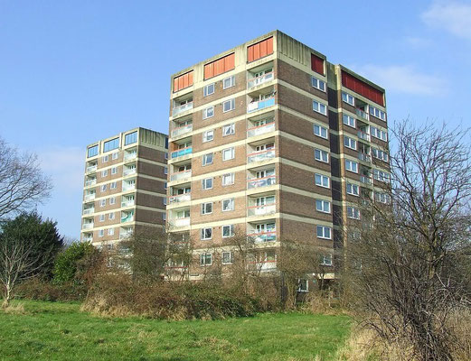 Cranleigh House (left) and Repton House built 1966 - image by ryangregg on UK Housing Wiki