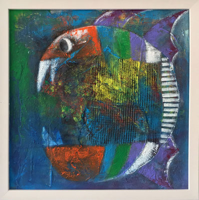 amimalia (piranha) 40x40 acrylique sold