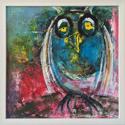 amimalia (hibou) 40x40 acrylique sold