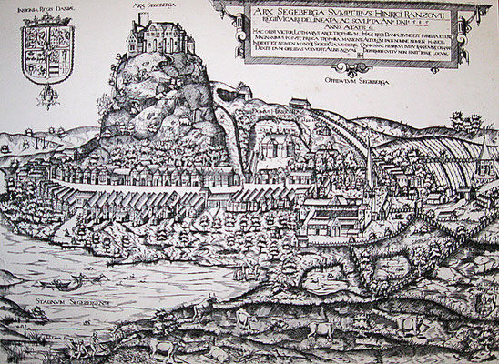 ARX SEGEBERGA, J.Greve 1585 (Reproduktion, zu sehen im Museum Alt Segeberger Bürgerhaus)