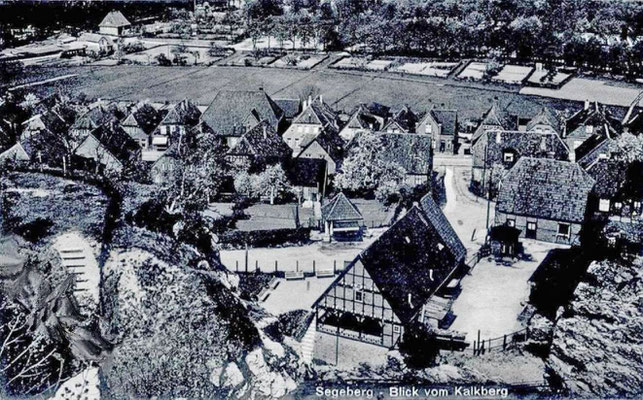 Blick vom Kalkberg 1930 auf das Höhlenwärterhaus (Blick nach NNW) 