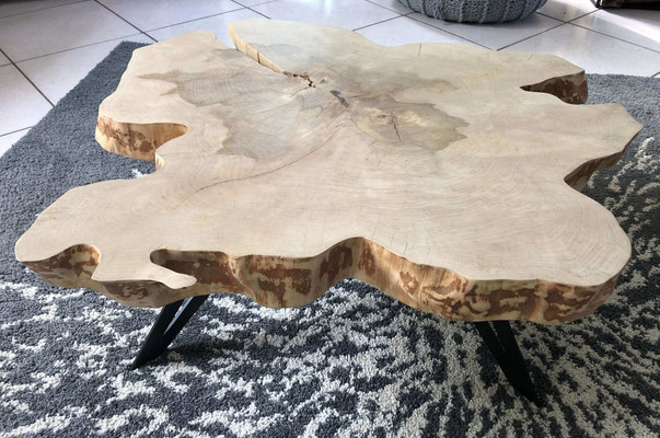 pied table basse pour plateau bois brut