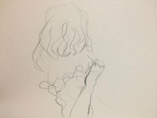 casual gesture of the child