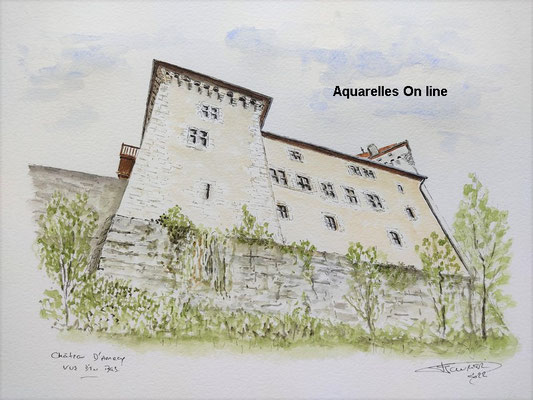 Chateau d'Annecy vue de la montée du chateau
