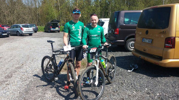 Jens Schilhan & Ronny Voit beim Thalheimer Crossduathlon.