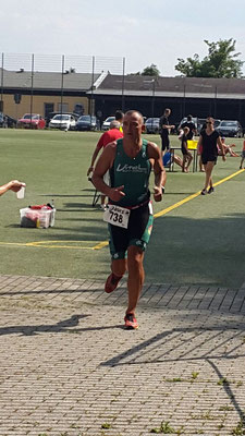 Jörg Müller beim Schönheider Stauseetriathlon 2015