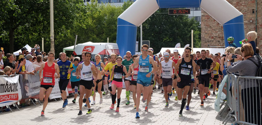 Erik Werner am Start beim 9. Chemnitzer Marathon.