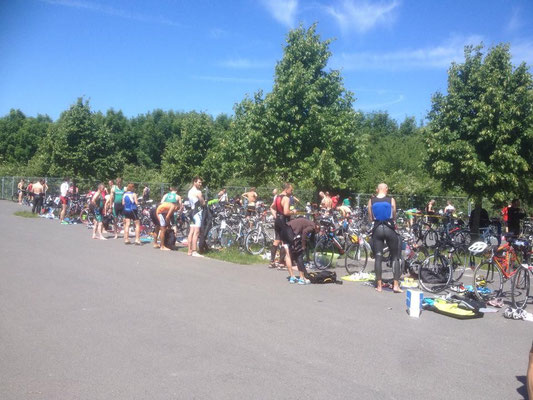 Wechselgarten beim Schlosstriathlon Moritzburg.