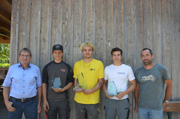 Joachim Entner, Sebastian Lercher, Jakob Prisching, Angelo Hutter, Mathias Küng (von links)