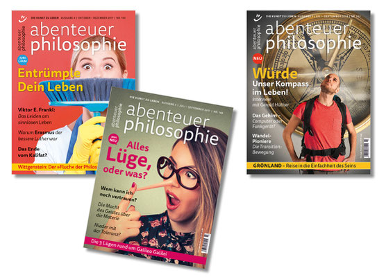 Zeitschriften-Titel »Abenteuer Philosophie«, Philosophiemagazin im deutschen Sprachraum