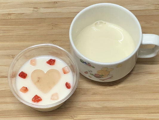 バレンタインミルクゼリー